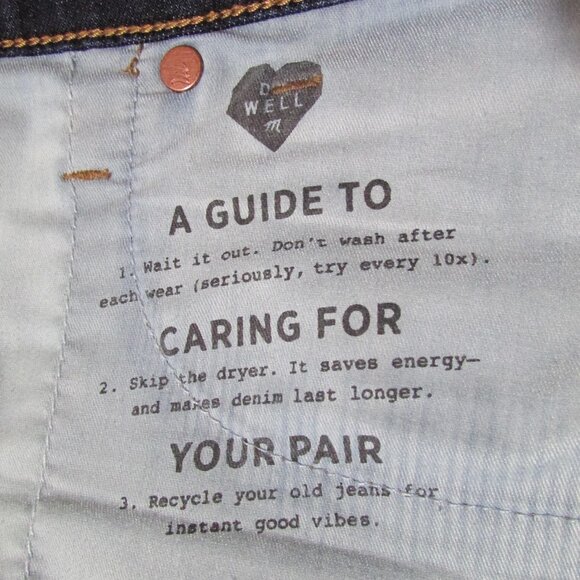 Madewell 9" High Rise Skinny Dark Wash Jeans - Picture 8 of 8